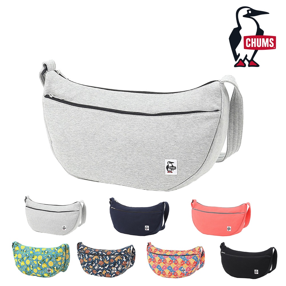 チャムス バッグ ショルダーバッグ 斜めがけ 軽量 三日月 スウェット バナナショルダーバッグ 12L A4サイズ CH60-3937 メンズ レディース キッズ 誕生日プレゼント ギフト 2.ヘザーグレー -603937g005