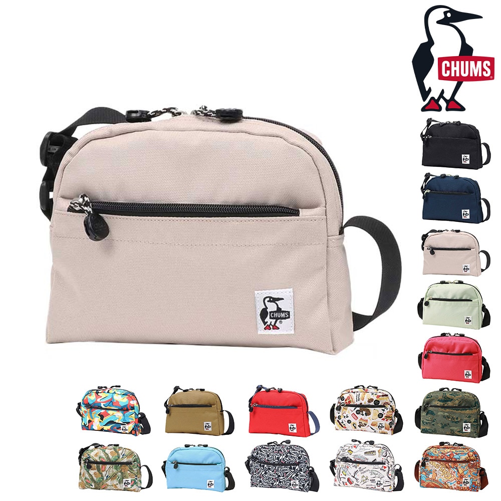 チャムス ショルダーバッグ 斜め掛け リサイクル ミニトラペゾイドショルダー 3L A5 CH60-3959 メンズ レディース 男女兼用 誕生日プレゼント 3.グレージュ -603959g057 bfss25