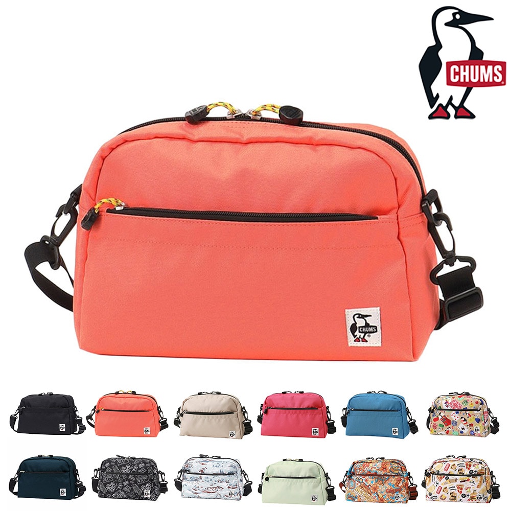 チャムス バッグ ショルダーバッグ ポーチ CHUMS リサイクル スモールトラペゾイドショルダー 6L B5サイズ CH60-3963 メンズ レディース キッズ 送料無料 誕生日プレゼント ギフト ラッピング無料 【正規代理店】 6.コーラルオレンジ -603963d029 bfss25