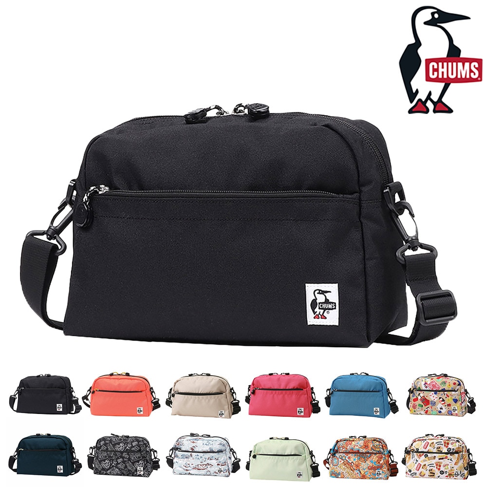 チャムス バッグ ショルダーバッグ ポーチ CHUMS リサイクル スモールトラペゾイドショルダー 6L B5サイズ CH60-3963 メンズ レディース キッズ 送料無料 誕生日プレゼント ギフト ラッピング無料 【正規代理店】 1.ブラック -603963k001 bfss25