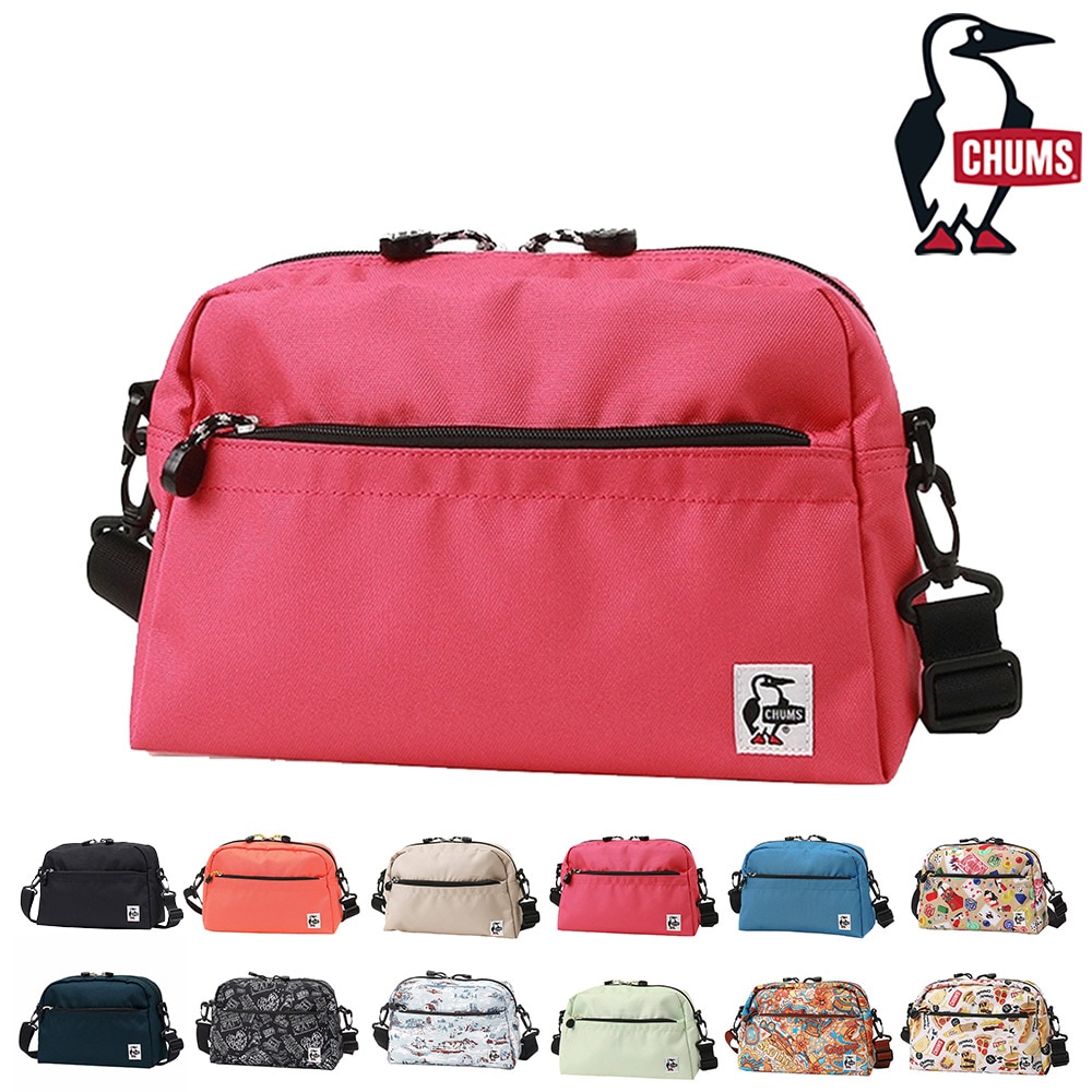 チャムス バッグ ショルダーバッグ ポーチ CHUMS リサイクル スモールトラペゾイドショルダー 6L B5サイズ CH60-3963 メンズ レディース キッズ 送料無料 誕生日プレゼント ギフト ラッピング無料 【正規代理店】 4.ピンク -603963r018 bfss25