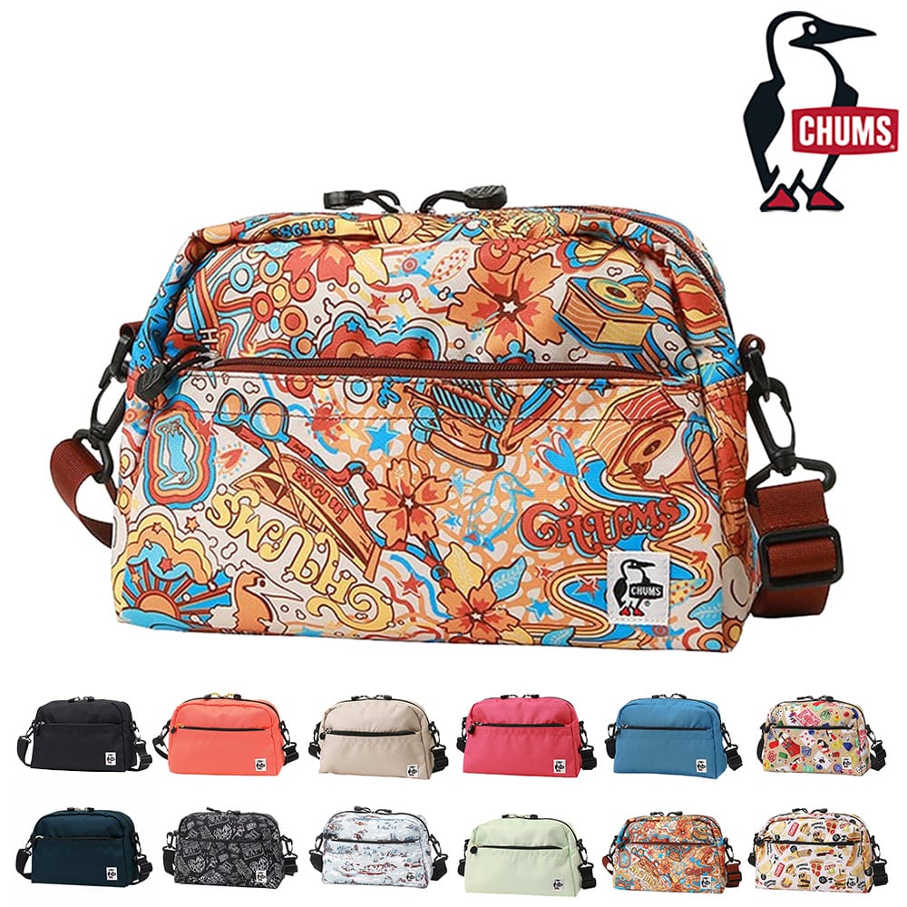 チャムス バッグ ショルダーバッグ ポーチ CHUMS リサイクル スモールトラペゾイドショルダー 6L B5サイズ CH60-3963 メンズ レディース キッズ 送料無料 誕生日プレゼント ギフト ラッピング無料 【正規代理店】 11.ヒッピートリップ -603963z350 bfss25
