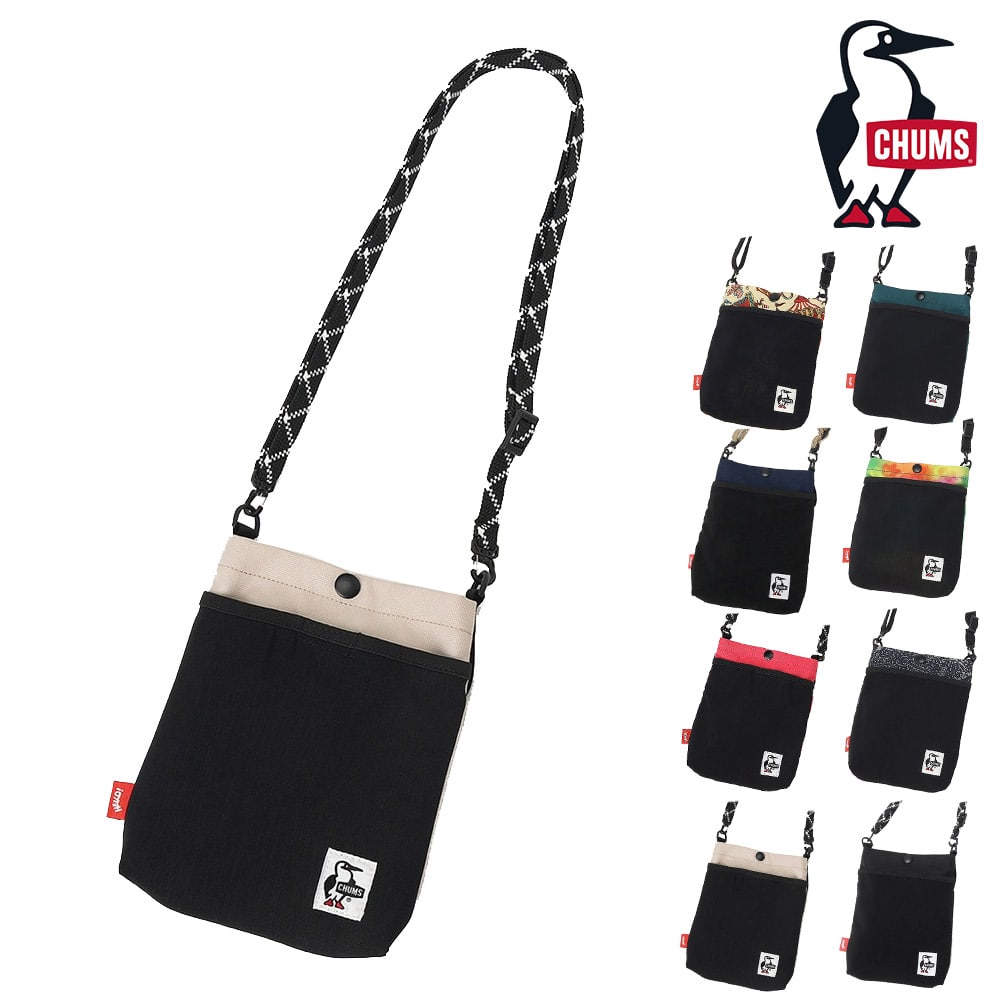 チャムス ショルダーバッグ ショルダーポーチ ミニ リサイクルメッシュポケットショルダーバッグ 1L CH60-3965 メンズ レディース キッズ プレゼント 正規代理店 3.グレージュ -603965g057