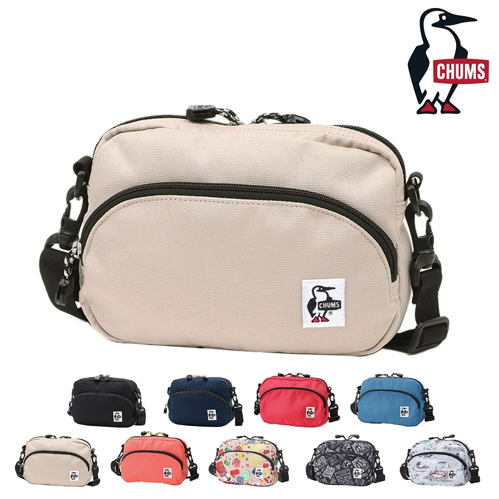 チャムス バッグ ショルダーバッグ ミニ ポーチ 斜めがけ CHUMS リサイクルショルダーポーチ 3L B6サイズ CH60-3966 メンズ レディース キッズ 送料無料 誕生日プレゼント ギフト ラッピング無料 【正規代理店】 3.グレージュ -603966g057