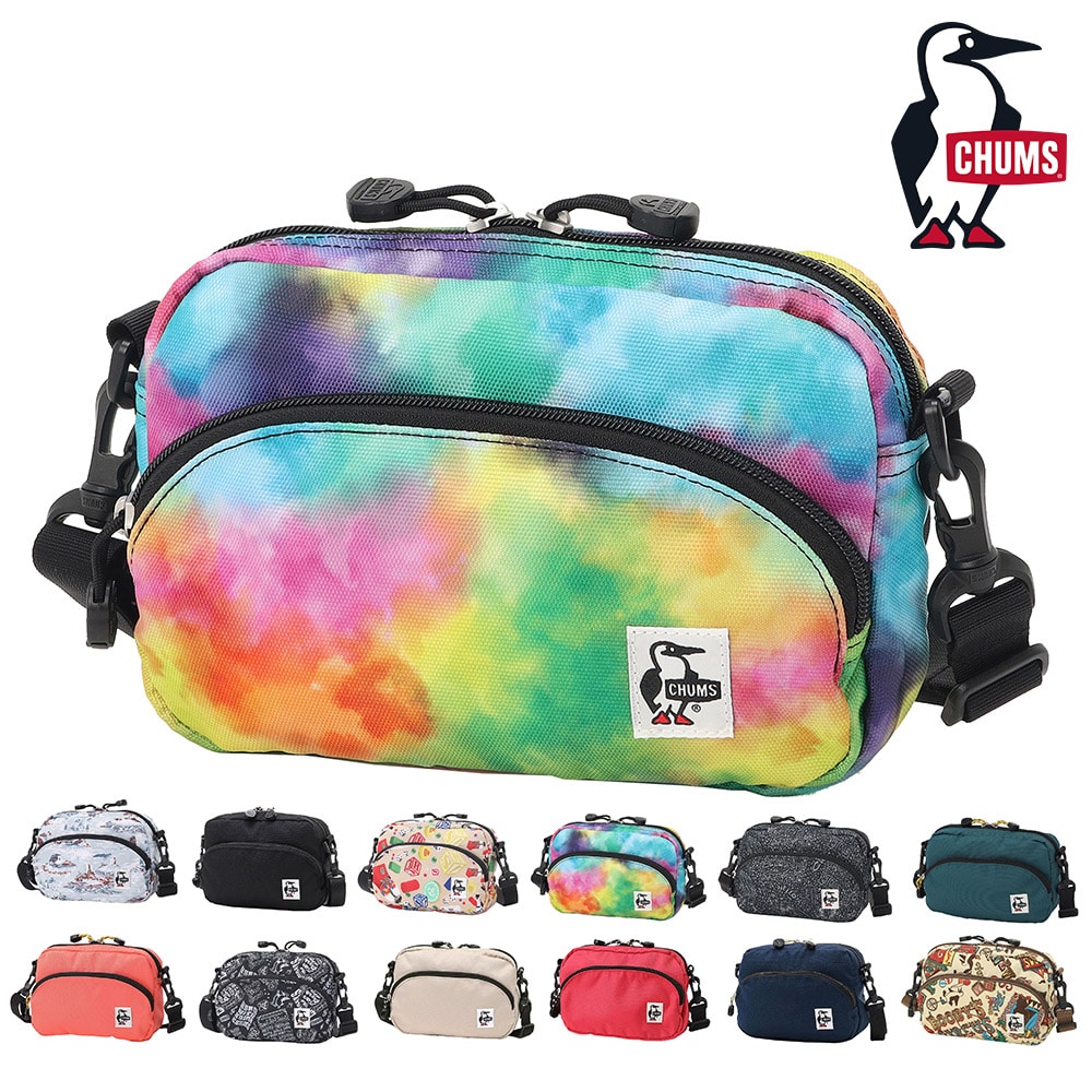 チャムス バッグ ショルダーバッグ ミニ ポーチ 斜めがけ CHUMS リサイクルショルダーポーチ 3L B6サイズ CH60-3966 メンズ レディース キッズ 誕生日プレゼント ギフト ラッピング無料 正規代理店 6.ウォーターカラー -603966z400