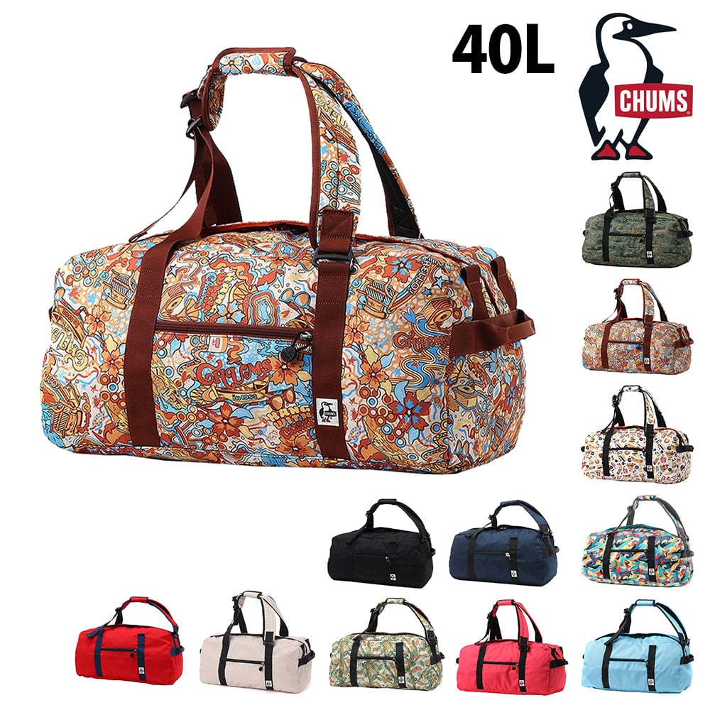 チャムス バッグ ボストンバッグ リュック 2WAYリサイクル 2ウェイボストン 40L CH60-3967 メンズ レディース キッズ 大容量 プレゼント 6.ヒッピートリップ -603967z350 bfss25