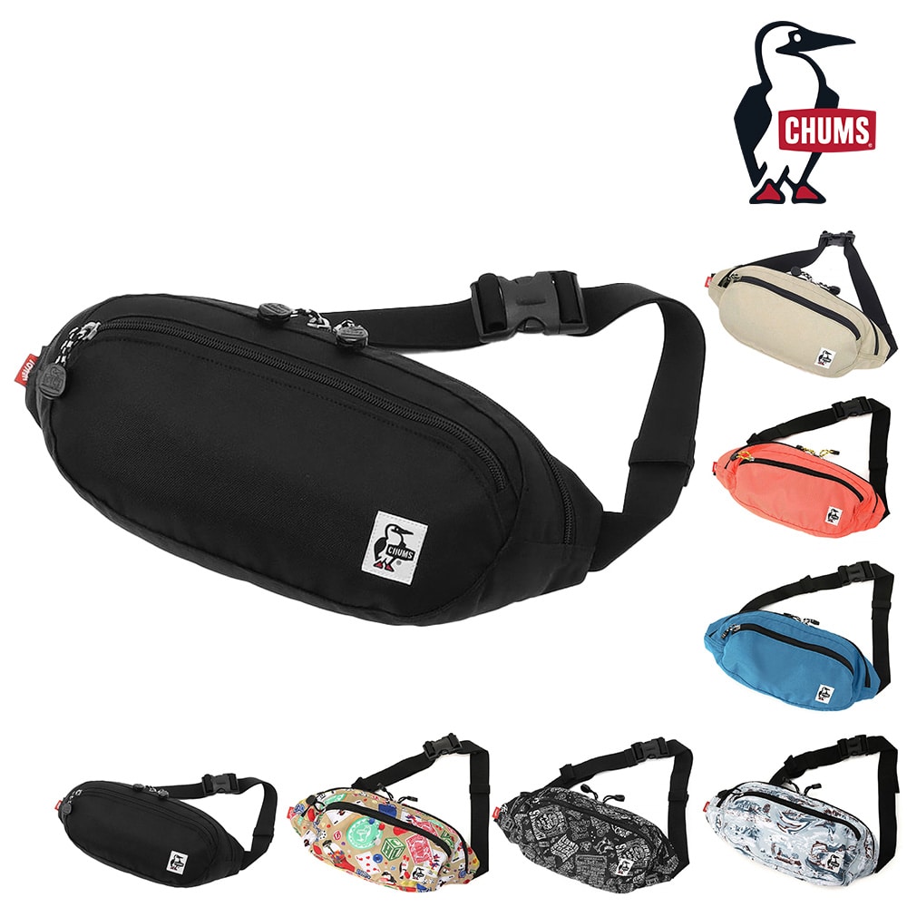 チャムス バッグ ヒップバッグ ボディバッグ CHUMS リサイクルスモールオーバルウエストパック 4L B6サイズ CH60-3969 メンズ レディース キッズ 送料無料 誕生日プレゼント ギフト ラッピング無料 【正規代理店】 1.ブラック -603969k001