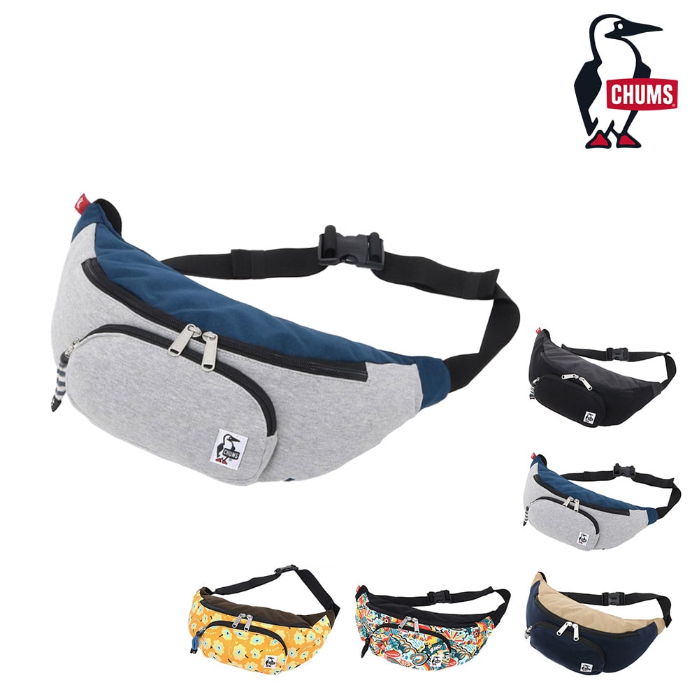 チャムス ウエストバッグ ウエストポーチ ボディバッグ ショルダー ファニーパックスウェットナイロン 3.5L B6 CH60-3973 メンズ レディース キッズ 誕生日プレゼント ギフト 1.ヘザーグレーxbネイビー -603973g019