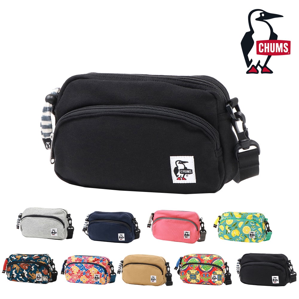 チャムス ショルダーバッグ ポーチ ショルダー ショルダーポーチスウェット 2.5L CH60-3979 メンズ レディース キッズ プレゼント 1.ブラック -603979k001