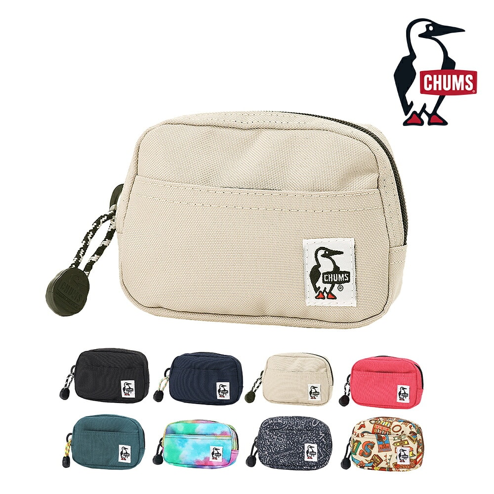 チャムス ポーチ ミニ 薄型 小物入れ CHUMS リサイクルデュアルソフトケース CH60-3987 メンズ レディース キッズ 誕生日プレゼント ギフト ラッピング無料 正規代理店 3.グレージュ -603987g057