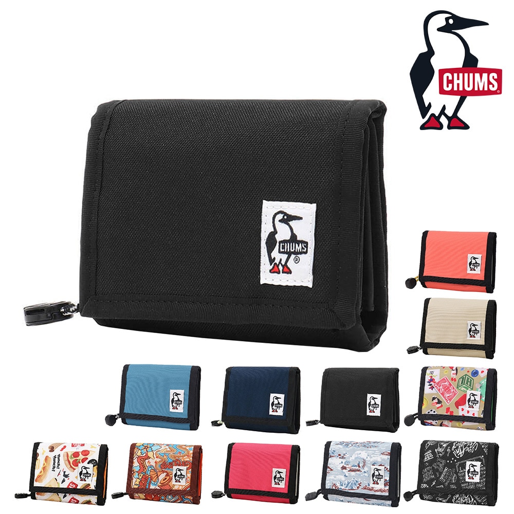 チャムス 財布 折り財布 二つ折り財布 2つ折り CHUMS リサイクルマルチウォレット CH60-3988 メンズ レディース キッズ 送料無料 誕生日プレゼント ギフト 一粒万倍日 吉日 【正規代理店】 1.ブラック -603988k001