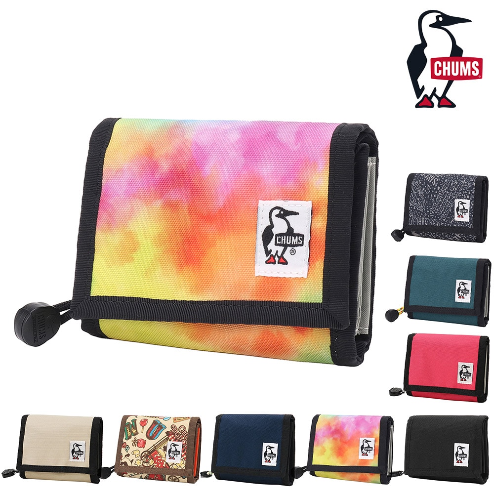 チャムス 財布 折り財布 二つ折り財布 2つ折り CHUMS リサイクルマルチウォレット CH60-3988 メンズ レディース キッズ 誕生日プレゼント ギフト ラッピング無料 一粒万倍日 吉日 正規代理店 6.ウォーターカラー -603988z400