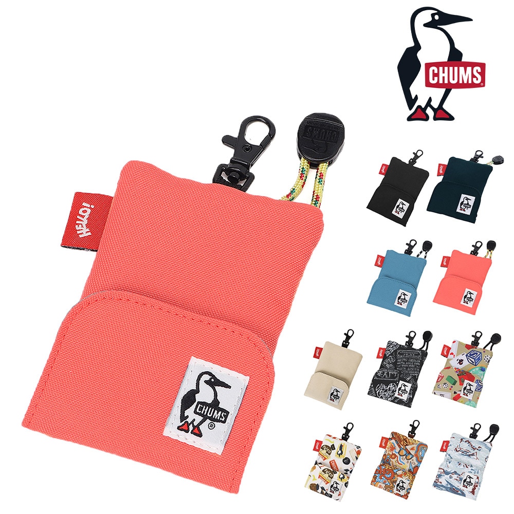 チャムス 財布 ポーチ ケース キーケース コインケース 小銭入れ 鍵入れ リール付き CHUMS リサイクルリトラクターキーホルダー CH60-3994 メンズ レディース キッズ 誕生日プレゼント ギフト 一粒万倍日 吉日 【正規代理店】 5.コーラルオレンジ -603994d029