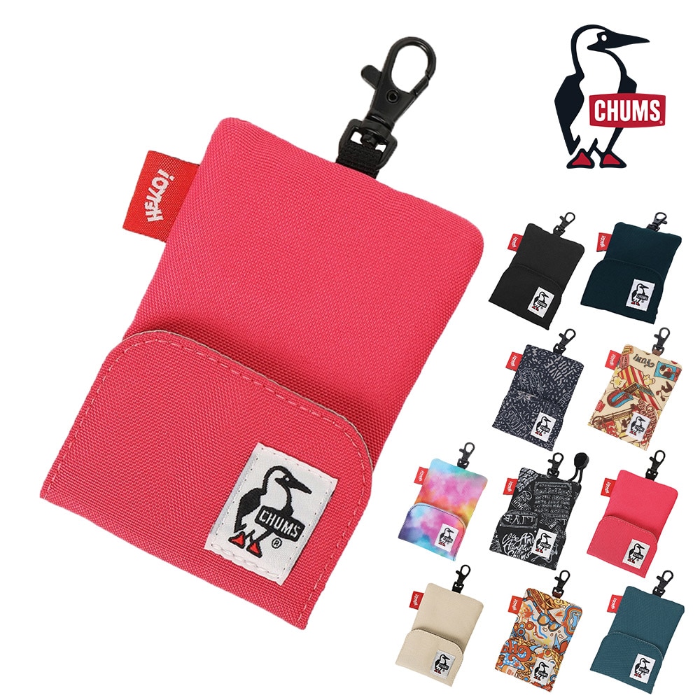 チャムス ポーチ キーケース コインケース 小銭入れ リール付き CHUMS リサイクルリトラクターキーホルダー CH60-3994 メンズ レディース キッズ プレゼント ギフト ラッピング無料 一粒万倍日 吉日 正規代理店 4.ピンク -603994r018