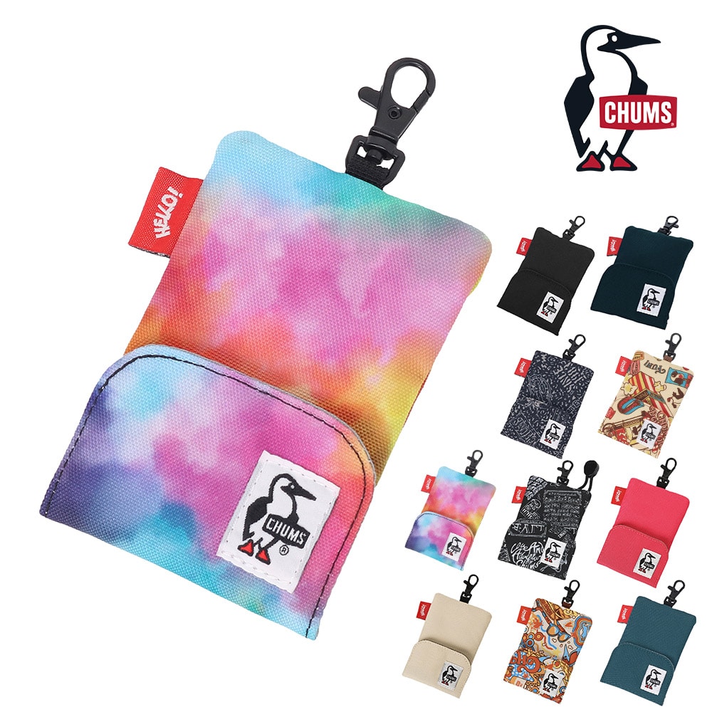 チャムス ポーチ キーケース コインケース 小銭入れ リール付き CHUMS リサイクルリトラクターキーホルダー CH60-3994 メンズ レディース キッズ プレゼント ギフト ラッピング無料 一粒万倍日 吉日 正規代理店 6.ウォーターカラー -603994z400
