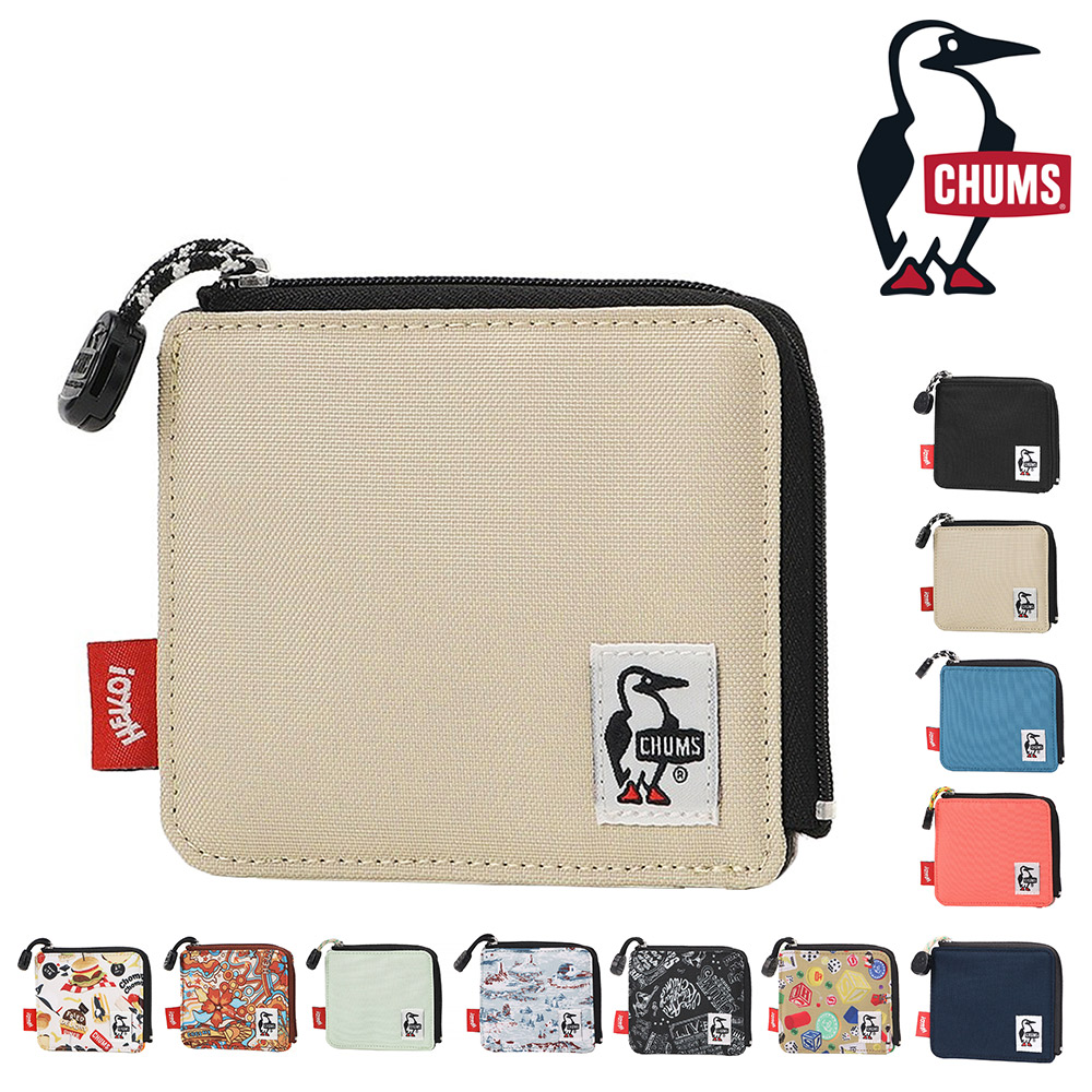 チャムス 財布 ミニ財布 コンパクト スクエア型 CHUMS リサイクルエルシェイプトジップウォレット CH60-3996 メンズ レディース キッズ 送料無料 誕生日プレゼント ギフト 一粒万倍日 吉日 【正規代理店】 3.グレージュ -603996g057