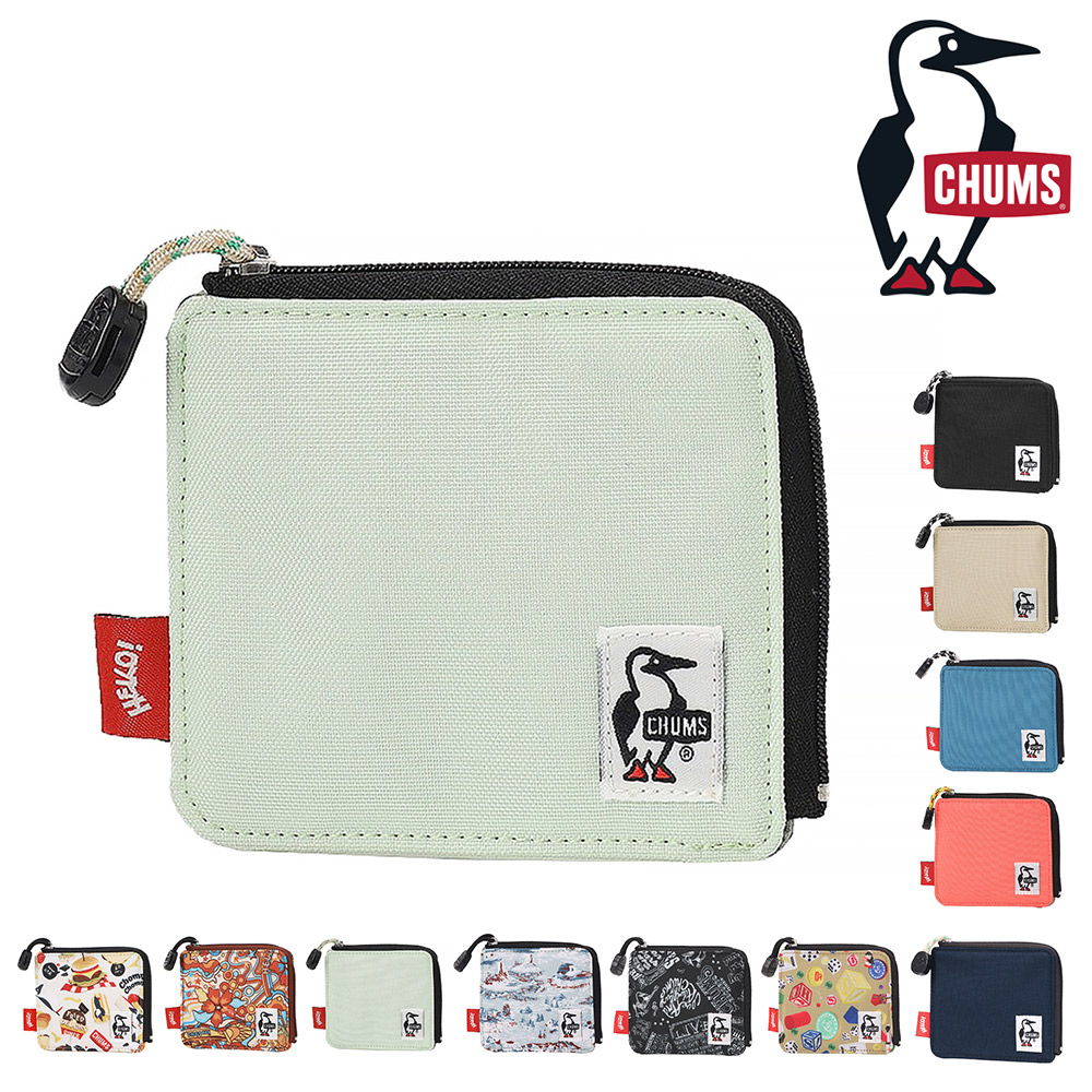 チャムス 財布 ミニ財布 コンパクト スクエア型 CHUMS リサイクルエルシェイプトジップウォレット CH60-3996 メンズ レディース キッズ 送料無料 誕生日プレゼント ギフト 一粒万倍日 吉日 【正規代理店】 9.パステルグリーン -603996m091