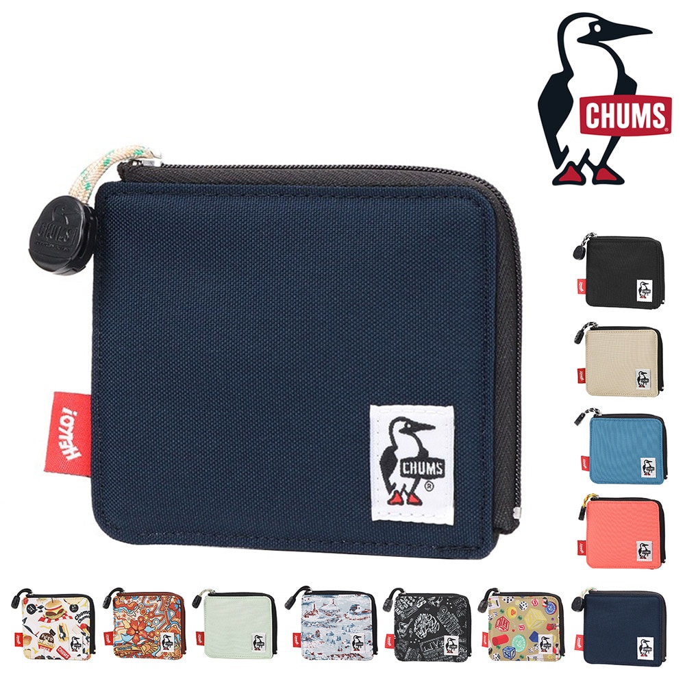 チャムス 財布 ミニ財布 コンパクト スクエア型 CHUMS リサイクルエルシェイプトジップウォレット CH60-3996 メンズ レディース キッズ 送料無料 誕生日プレゼント ギフト 一粒万倍日 吉日 【正規代理店】 2.ネイビー -603996n001