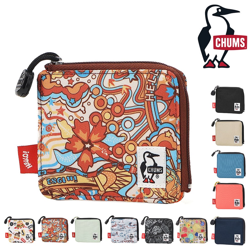 チャムス 財布 ミニ財布 コンパクト スクエア型 CHUMS リサイクルエルシェイプトジップウォレット CH60-3996 メンズ レディース キッズ 送料無料 誕生日プレゼント ギフト 一粒万倍日 吉日 【正規代理店】 10.ヒッピートリップ -603996z350