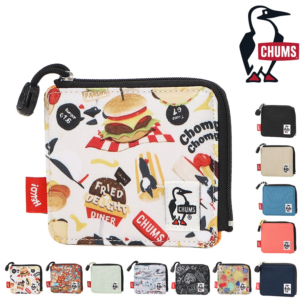 チャムス 財布 ミニ財布 コンパクト スクエア型 CHUMS リサイクルエルシェイプトジップウォレット CH60-3996 メンズ レディース キッズ 送料無料 誕生日プレゼント ギフト 一粒万倍日 吉日 【正規代理店】 11.ファストフード -603996z351