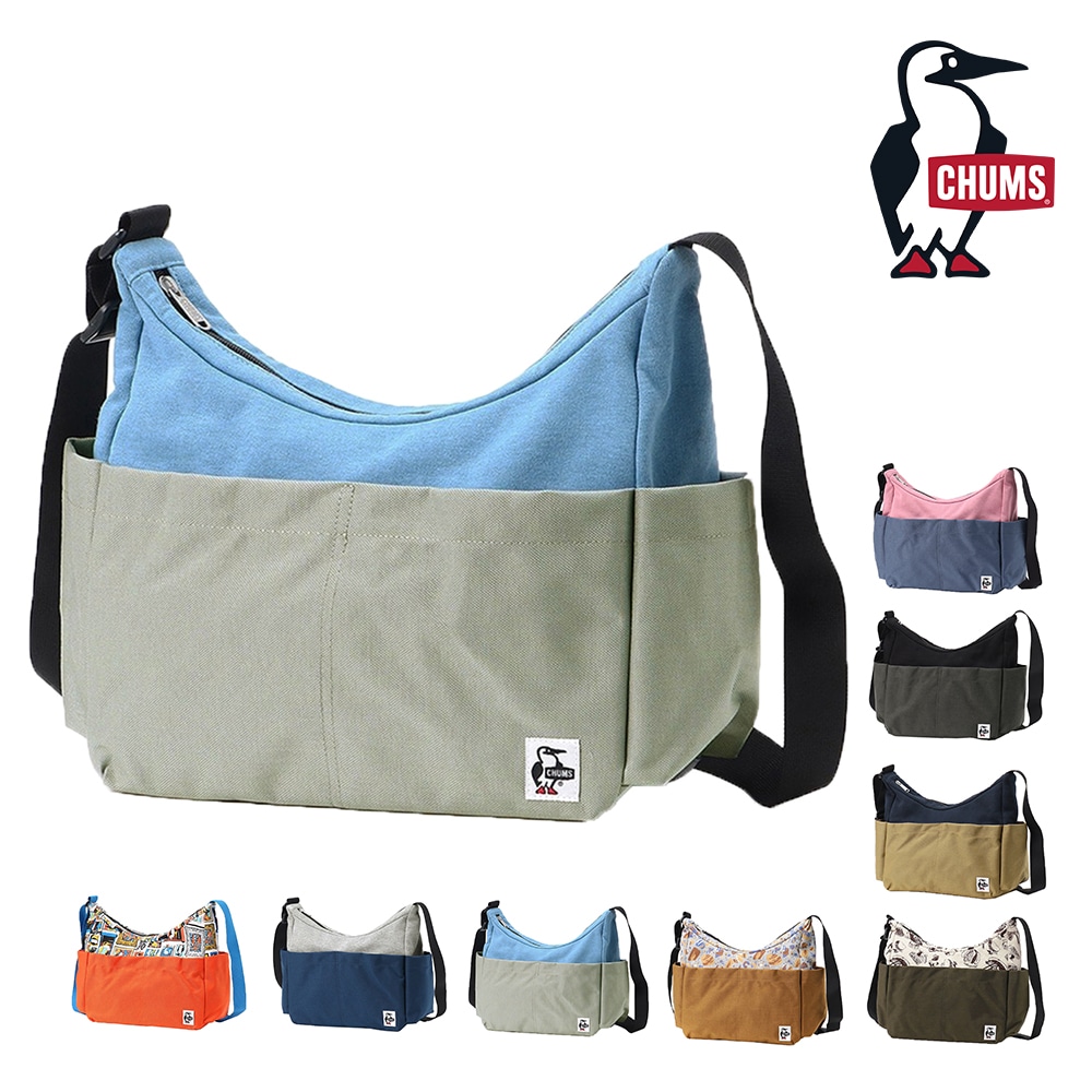 チャムス バッグ ショルダーバッグ 横型 CHUMS プレッピーショルダーバッグスウェットナイロン 10L A4サイズ CH60-4008 メンズ レディース キッズ 送料無料 誕生日プレゼント ギフト ラッピング無料 【正規代理店】 5.ヘザーブルーxグレー -604008a110