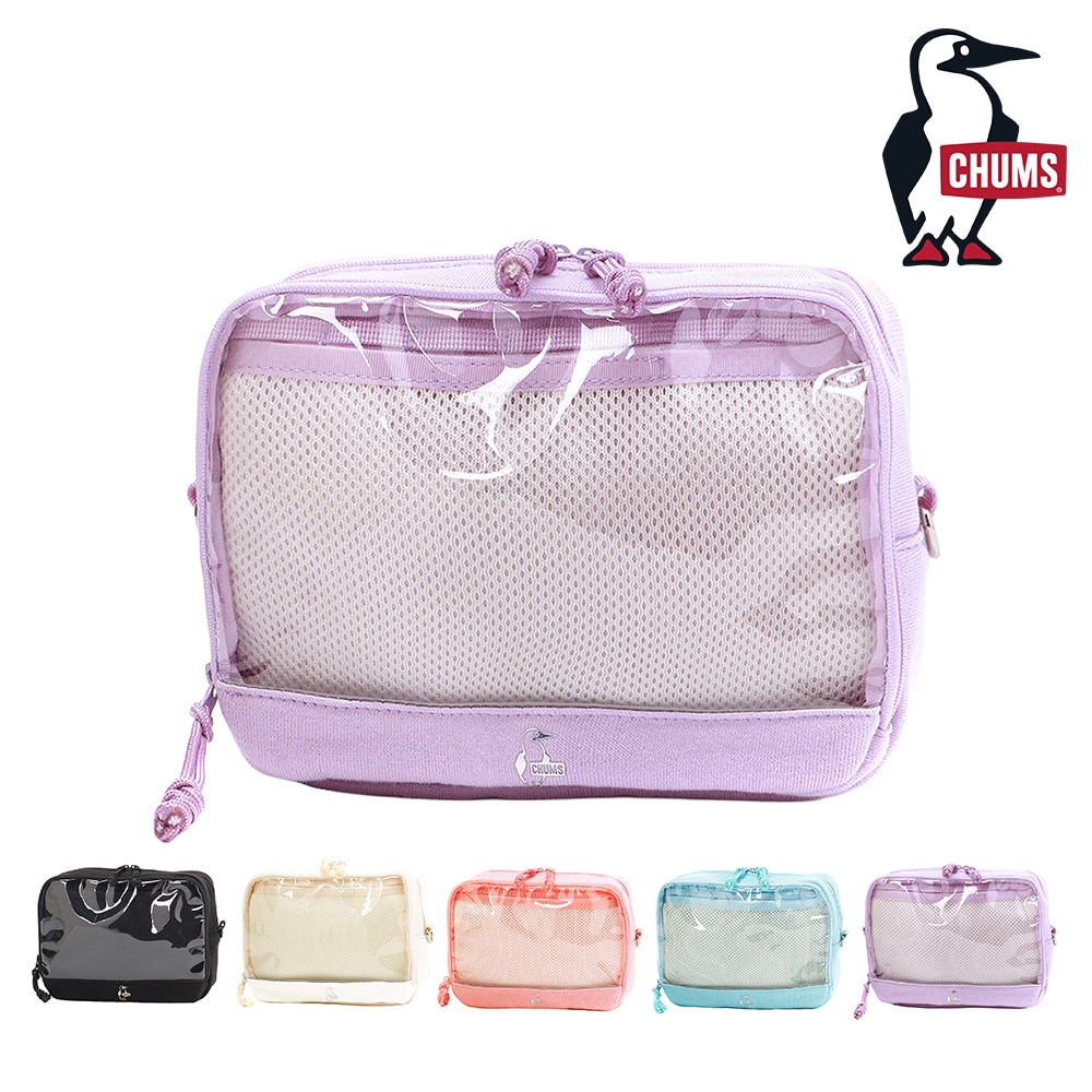 チャムス バッグ ポーチ 小物入れ ぬいぐるみポーチ CHUMS 推し活 クリアポケットポーチスウェット CH60-4011 メンズ レディース キッズ 送料無料 誕生日プレゼント ギフト ラッピング無料 【正規代理店】 5.ライラック -604011p033
