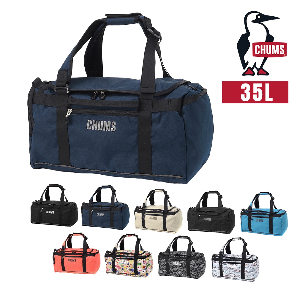 チャムス バッグ ダッフルバッグ リュック CHUMS リサイクルチャムス2ウェイボストンバッグ35 35L B4サイズ CH60-4026 メンズ レディース キッズ 送料無料 誕生日プレゼント ギフト ラッピング無料 【正規代理店】 2.ネイビー -604026n001