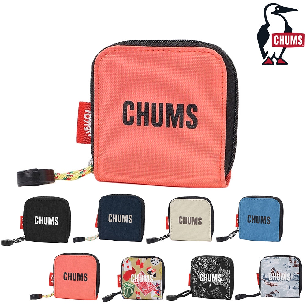 チャムス 雑貨 小物 コインケース 小銭入れ CHUMS リサイクルチャムススクエアコインケース CH60-4027 メンズ レディース キッズ ネコポス可能 誕生日プレゼント ギフト ラッピング無料 【正規代理店】 5.コーラルオレンジ -604027d029