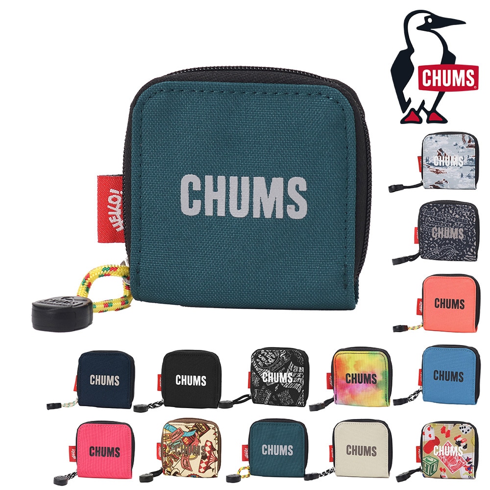 チャムス 雑貨 小物 コインケース 小銭入れ CHUMS リサイクルチャムススクエアコインケース CH60-4027 メンズ レディース キッズ 誕生日プレゼント ギフト ラッピング無料 正規代理店 5.ディープティール -604027t035
