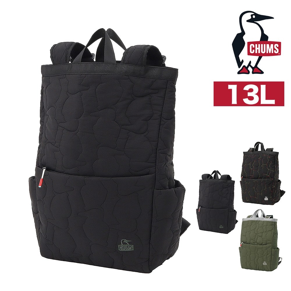 チャムス バッグ リュックサック バックパック CHUMS ブービーステッチデイパック 13L B4サイズ CH60-4038 メンズ レディース キッズ 送料無料 誕生日プレゼント ギフト ラッピング無料 【正規代理店】 1.ブラック -604038k001