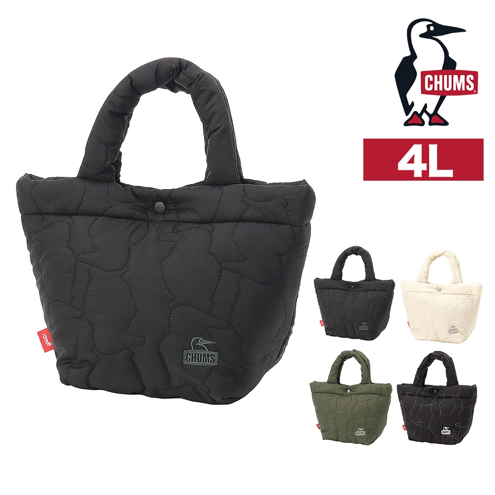 チャムス バッグ トート 手提げバッグ CHUMS ブービーステッチミニトートバッグ 4L B6サイズ CH60-4040 メンズ レディース キッズ 送料無料 誕生日プレゼント ギフト ラッピング無料 【正規代理店】 1.ブラック -604040k001