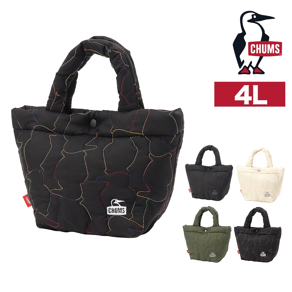 チャムス バッグ トート 手提げバッグ CHUMS ブービーステッチミニトートバッグ 4L B6サイズ CH60-4040 メンズ レディース キッズ 送料無料 誕生日プレゼント ギフト ラッピング無料 【正規代理店】 4.ブラックxレインボー -604040k094
