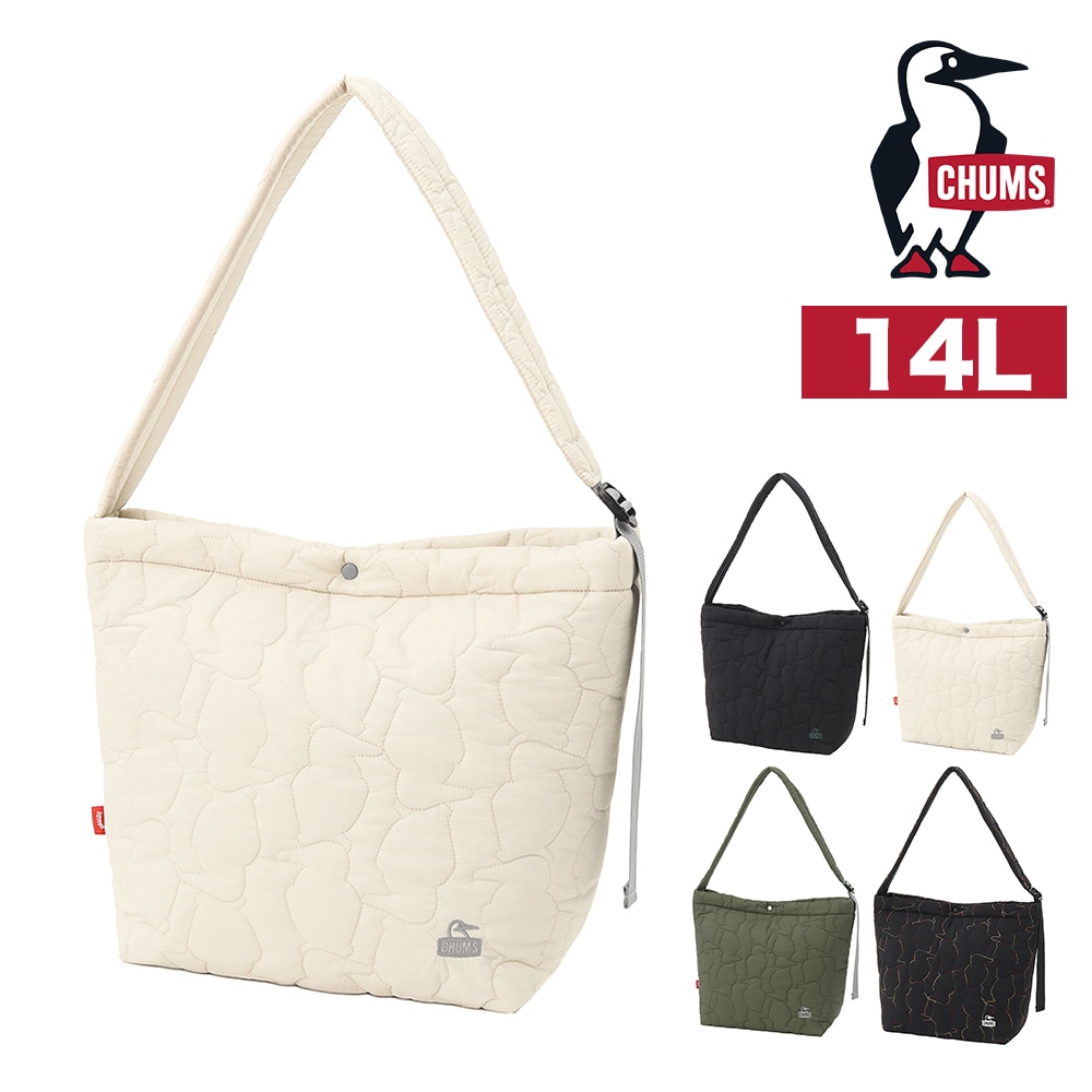 チャムス バッグ ショルダー 斜めがけバッグ CHUMS ブービーステッチショルダーバッグ 14L A4サイズ CH60-4041 メンズ レディース キッズ 送料無料 誕生日プレゼント ギフト ラッピング無料 【正規代理店】 2.グレージュ -604041g057