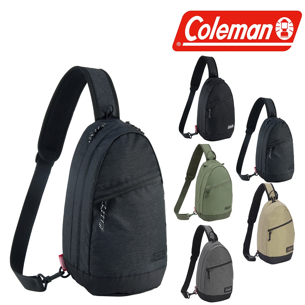 コールマン バッグ ボディバッグ ワンショルダー 縦型 Coleman ウォーカースリングバッグ 6.5L B5対応 メンズ レディース キッズ 誕生日プレゼント ギフト ラッピング無料 正規代理店 2.ブラックヘザー -99x37744