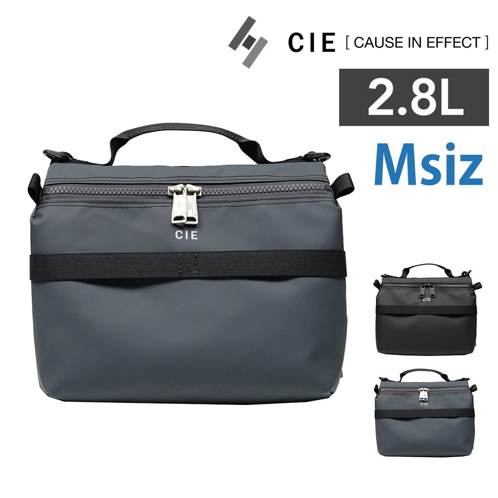 【父の日】シー ショルダーバッグ サコッシュ 斜め掛け A5 2.8L ミニ 薄マチ CIE グリッド3 バタフライサコッシュM 032077 メンズ レディース 送料無料 誕生日プレゼント ギフト ラッピング無料 正規代理店 2.ネイビーグレー -75