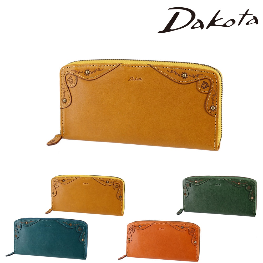 ダコタ Dakota マーゴット ラウンドファスナー長財布 31603 3.マスタード -53