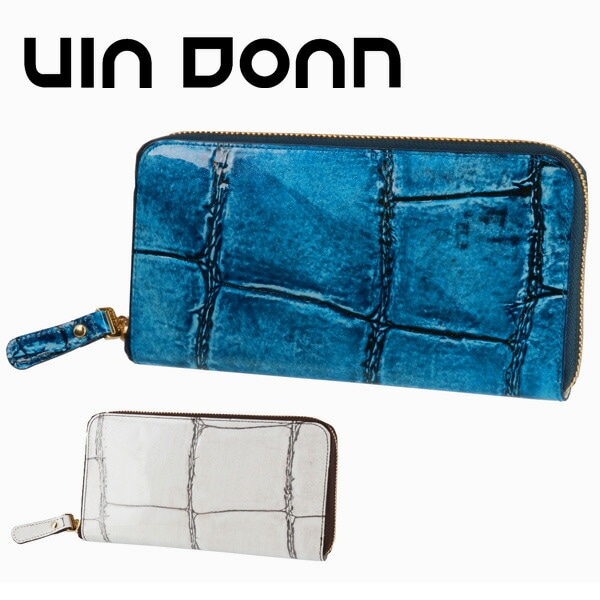 ドアン VIA DOAN ファスナー長財布 【LARGECROCO/ラージクロコ】 966 ウォレット 61x61 2.ブルー