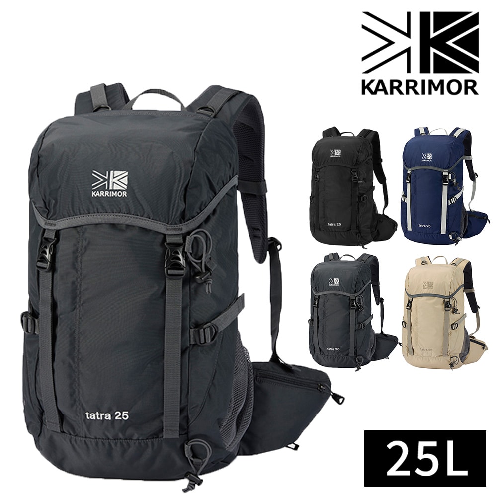 カリマー バッグ リュックサック ザックパック 登山リュック トレッキングパック KARRIMOR タトラ25 25L A3 B4 A4 501211 メンズ レディース キッズ 大容量 送料無料 誕生日プレゼント ギフト 【正規代理店】 3.ダークチャコール -5012111210 bfss25