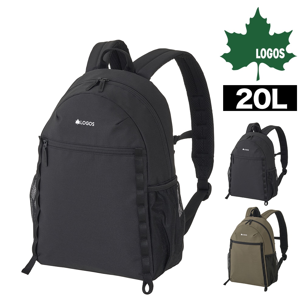 ロゴス バッグ リュック デイパック バックパック 14インチPC収納 撥水 LOGOS スタンダードデイバッグ 20L A4対応 374007 メンズ レディース キッズ 送料無料 プレゼント ギフト ラッピング無料 正規代理店 1.ブラック -37400709