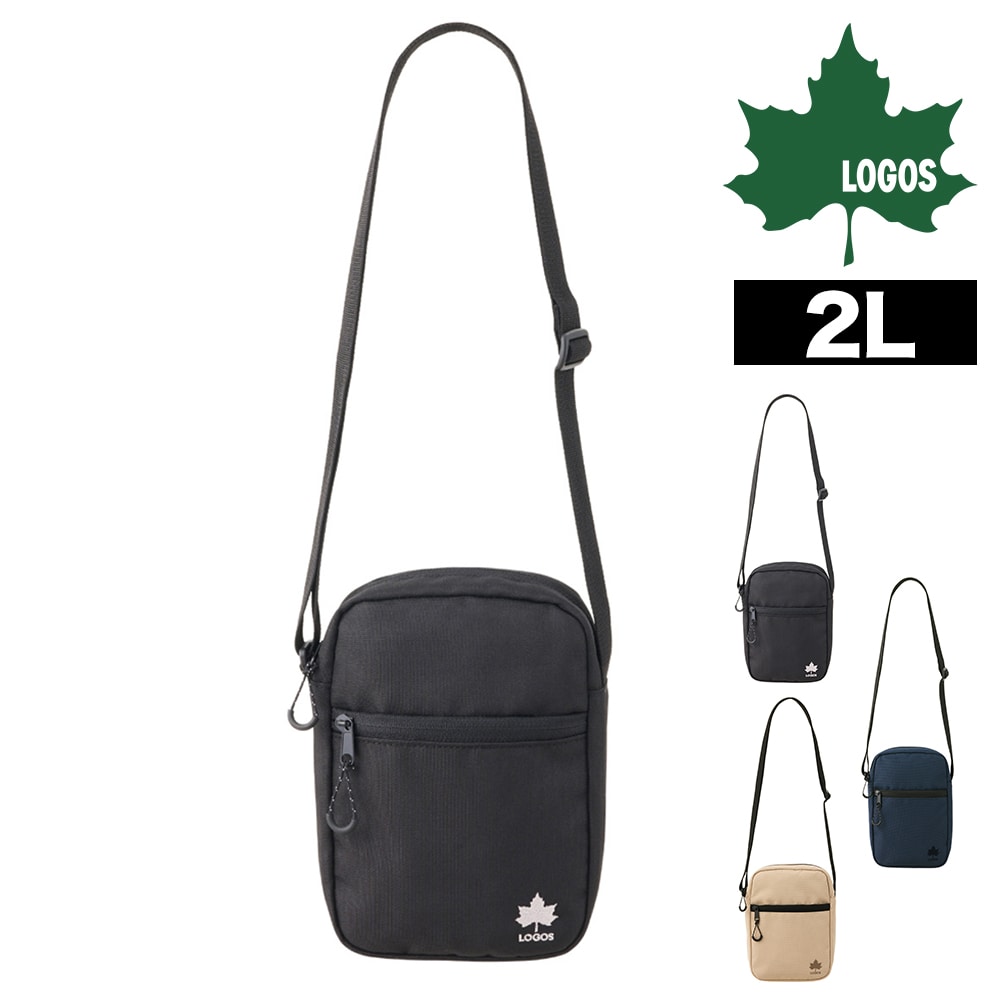 ロゴス バッグ ショルダーバッグ ショルダーポーチ LOGOS サコッシュ 2L B6対応 374108 メンズ レディース キッズ 誕生日プレゼント ギフト ラッピング無料 正規代理店 1.ブラック -37410809