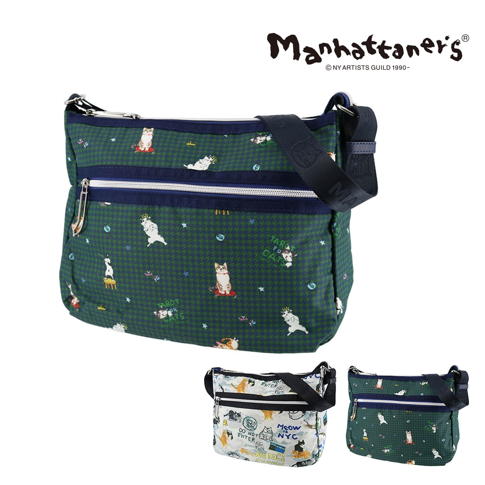 マンハッタナーズ バッグ ショルダー 斜めがけバッグ manhattaner's ニューライトトラベル ショルダーバッグ B5サイズ 0718021 レディース 送料無料 誕生日プレゼント ギフト ラッピング無料 【正規代理店】 2.猫のタロット -0718021-5070