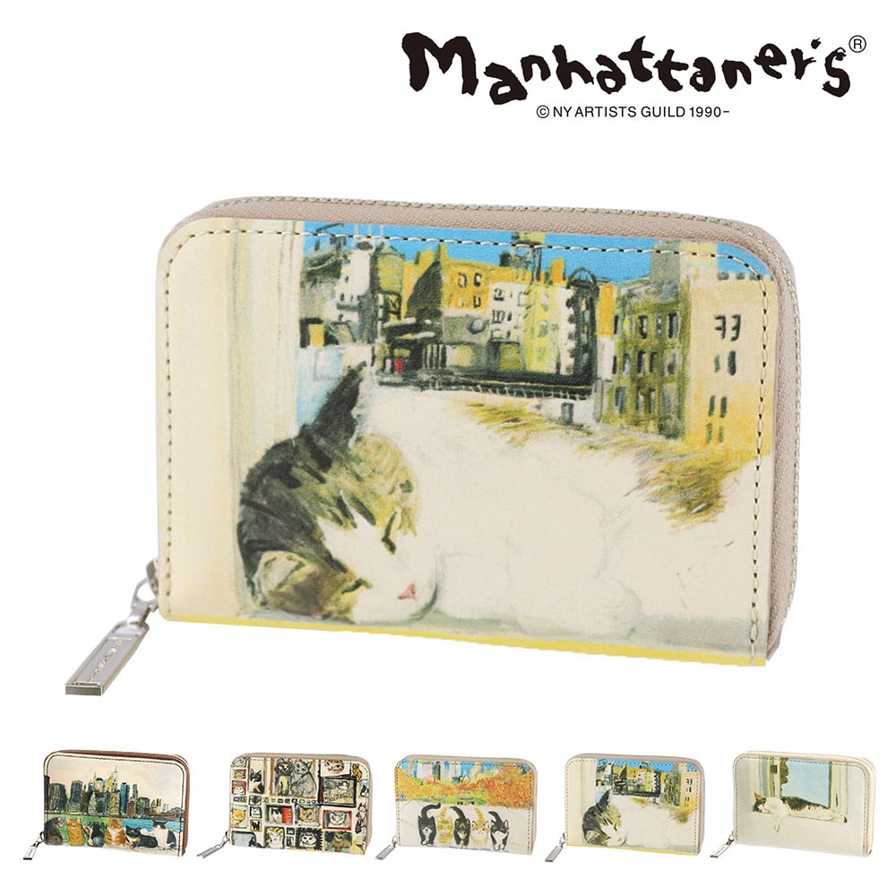 マンハッタナーズ 財布 小物 コインケース 小銭入れ 小物入れ マルチケース ポーチ manhattaner's トップパース ラウンドファスナー 0751521 レディース 送料無料 誕生日プレゼント 【正規代理店】 2.ぐっすりフェデリコ -0751521-1045