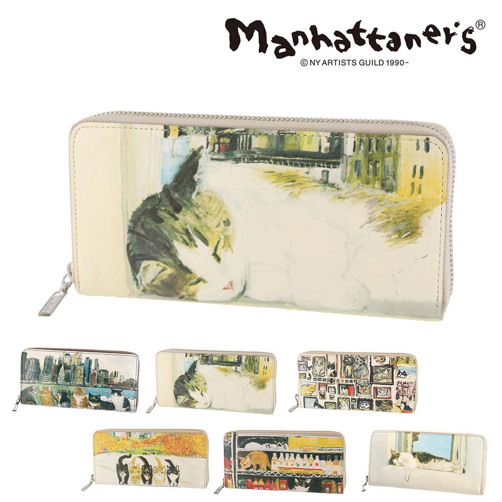 マンハッタナーズ 財布 長財布 ラウンドファスナー 小物 雑貨 本革 manhattaner's トップパース 0751517 0751527 レディース 送料無料 誕生日プレゼント ギフト 【正規代理店】 2.ぐっすりフェデリコ -0751527-1045