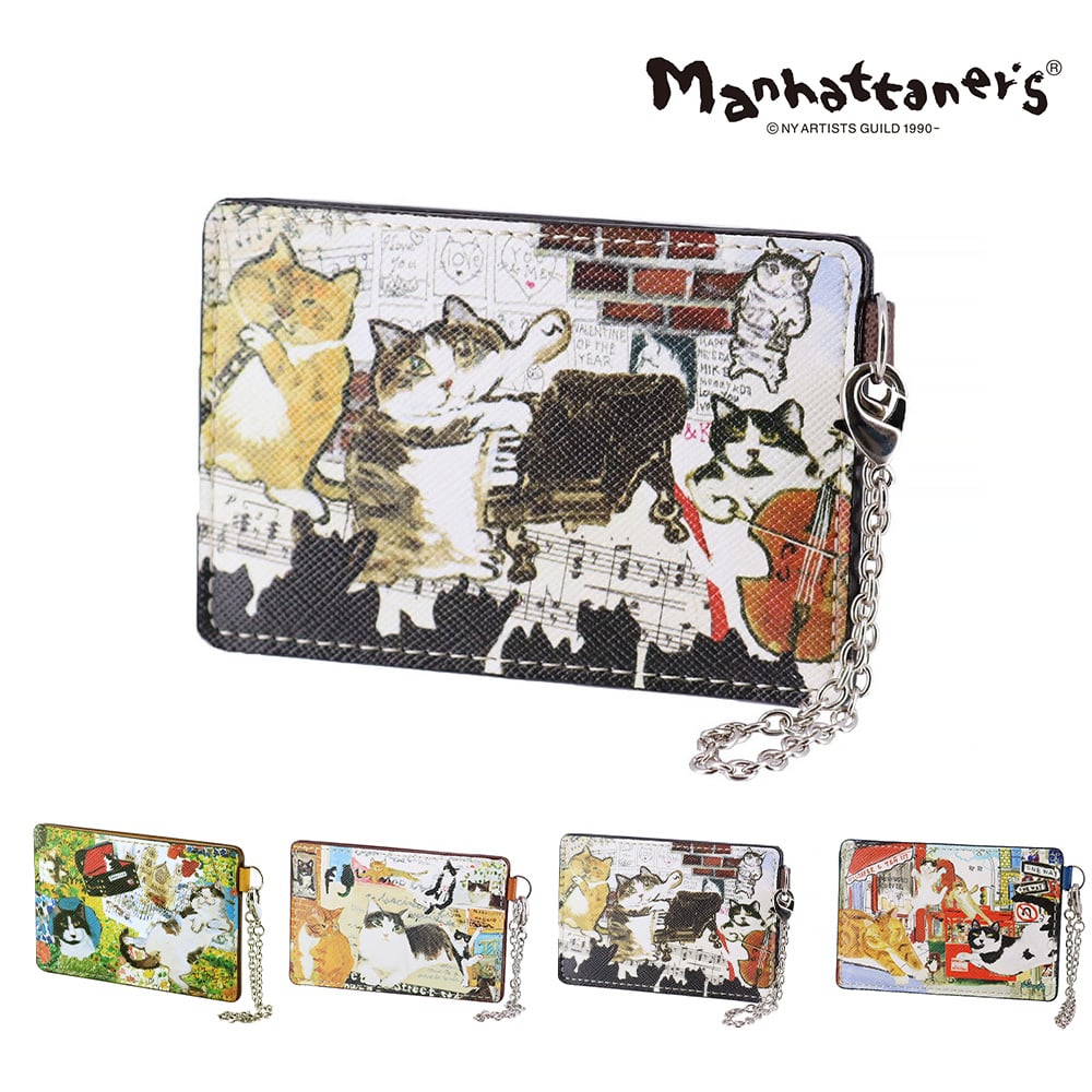 マンハッタナーズ 財布 パスケース 定期入れ カードケース 小物 雑貨 本革 manhattaner's ライブリーパース 0751660 レディース 誕生日プレゼント ギフト 【正規代理店】 3.ミュージック・ミュージック -0751660-0058