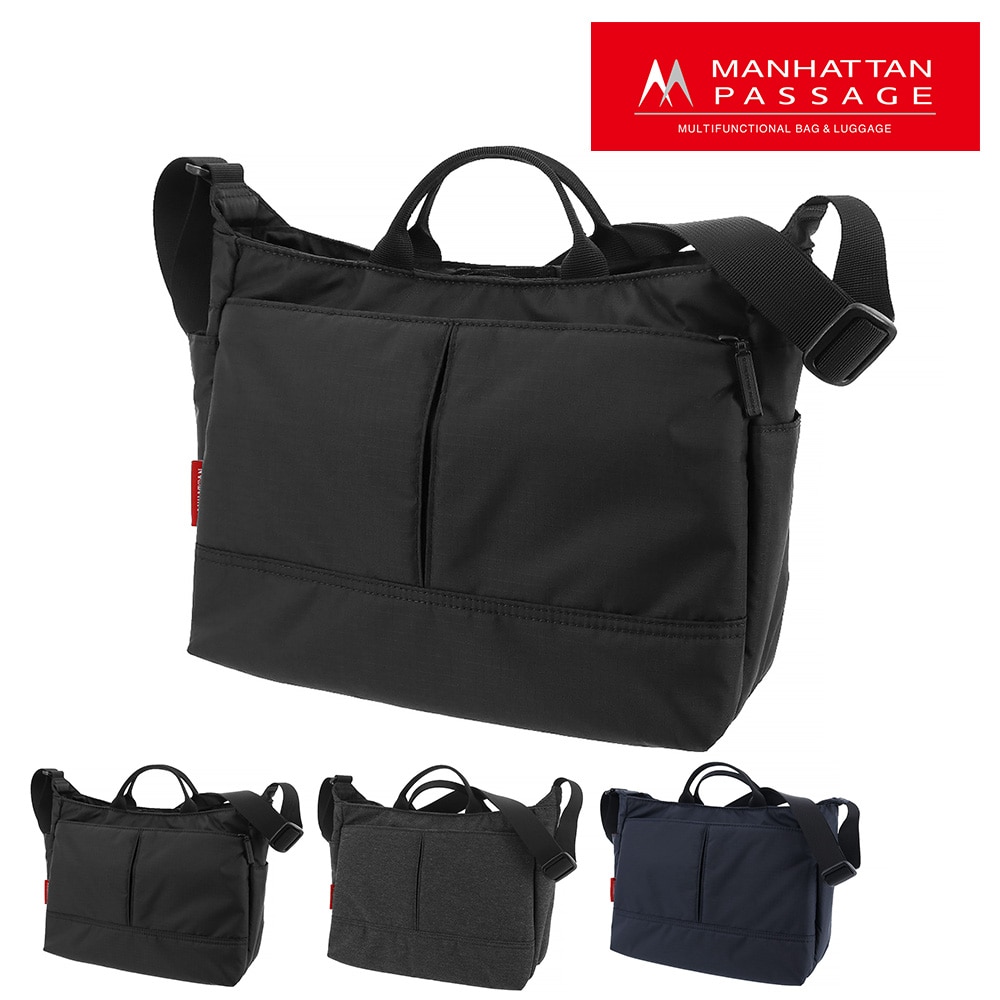 マンハッタンパッセージ MANHATTAN PASSAGE スタイリッシュB5ショルダーバッグ コミューター 2507 1.ブラック -bk