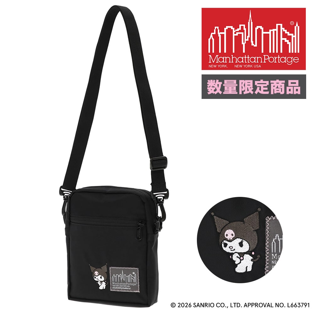 マンハッタンポーテージ サンリオ クロミ ショルダーバッグ ポーチ 斜め掛け シティライツSM MP1403PL2BPNTWLBKRM メンズ レディース キッズ B6 コラボ 黒 限定モデル 送料無料 誕生日プレゼント ギフト ラッピング無料 正規代理店 ブラック -1000