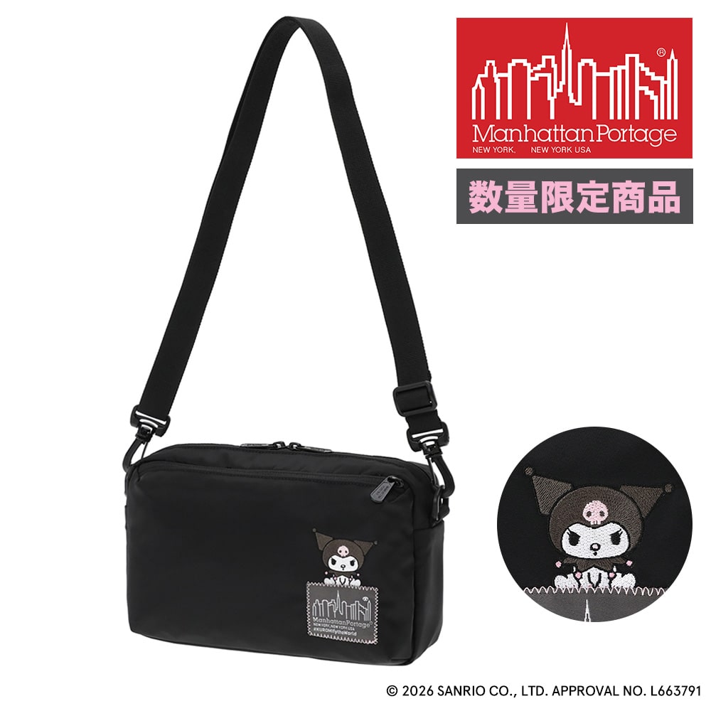 マンハッタンポーテージ サンリオ クロミ ショルダーバッグ ポーチ 斜め掛け ジョガーL JPN VER2 MP1404L2NTWLBKRM メンズ レディース キッズ A5 コラボ 黒 限定モデル 送料無料 誕生日プレゼント ギフト ラッピング無料 正規代理店 ブラック -1000
