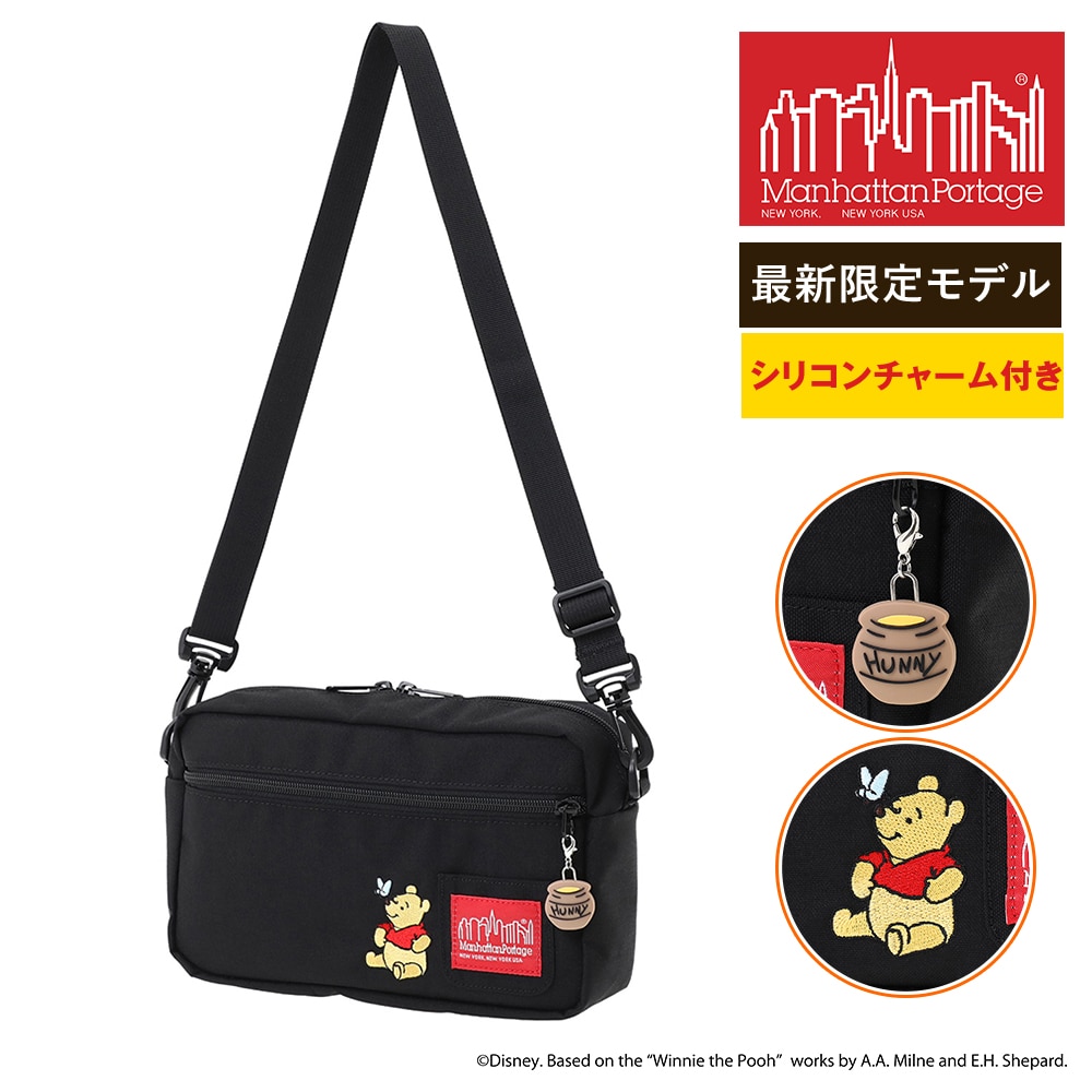 マンハッタンポーテージ Disney ショルダーバッグ くまのプーさん ジョガー L JPN VER2 B6 MP1404L2-500PH25 メンズ レディース キッズ 最新限定モデル 黒 送料無料 誕生日プレゼント ギフト ラッピング無料 【正規代理店】 ブラック -1000