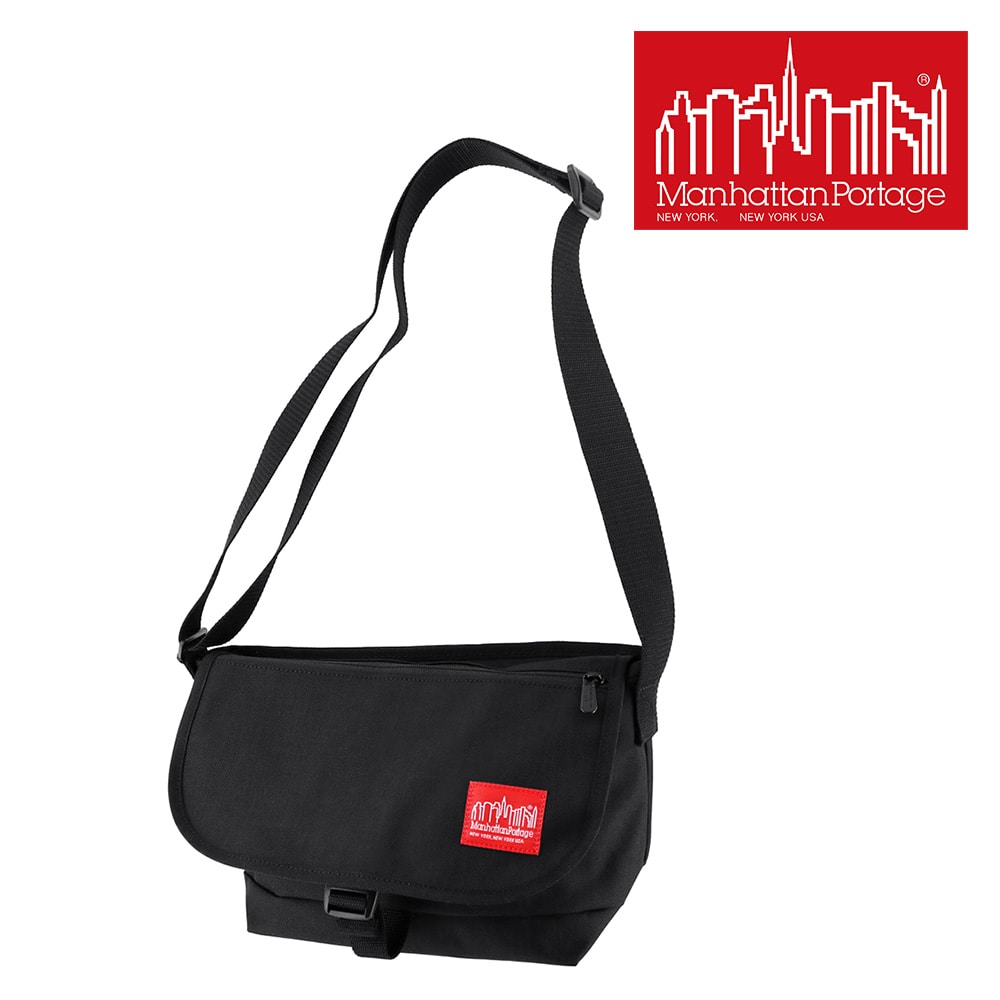 マンハッタンポーテージ ManhattanPortage メッセンジャーバッグjrsフラップジッパーポケット Messenger Bag JRS Flap Zipper Pocket mp1605jrsfzp ブラック -10x1000 cou09