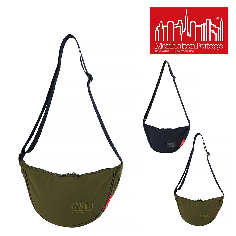 マンハッタンポーテージ Manhattan Portage ショルダーバッグ Bronck Crescent Bag Padded Nylon Taffeta MP2403PNT 2.オリーブ -57x5200